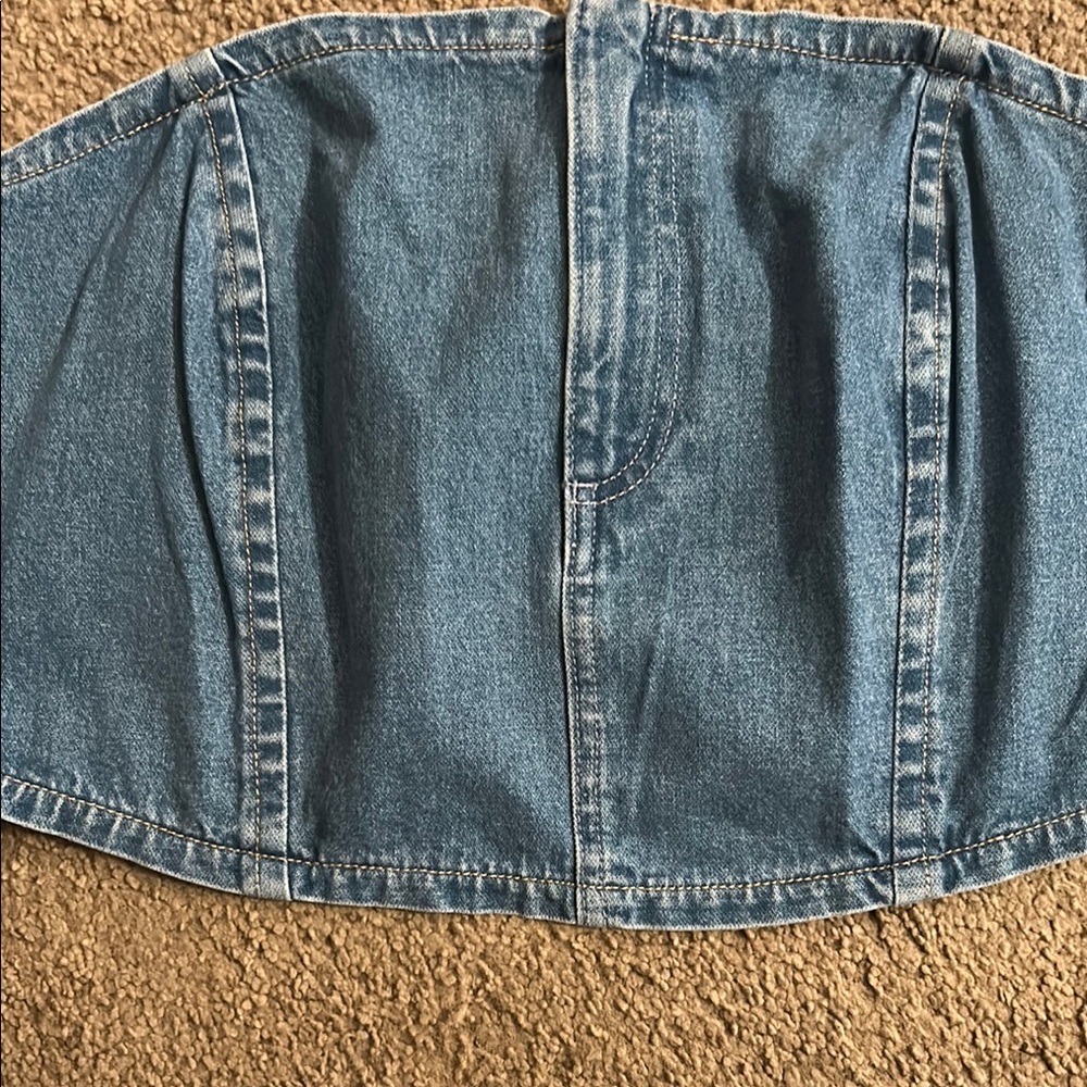 Wrangler Blue Denim Crop Top
